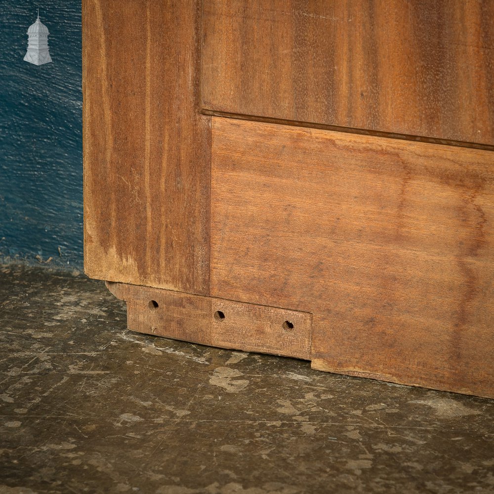 Paneled Hardwood Double Doors, Early 20th C, Mahogany