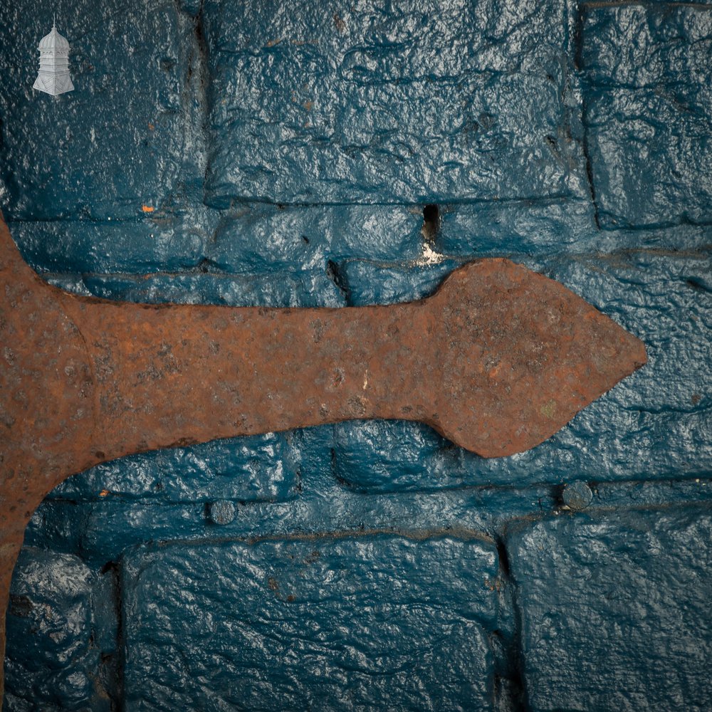 Cross Arrowhead Wall Tie Plate, Cast Iron