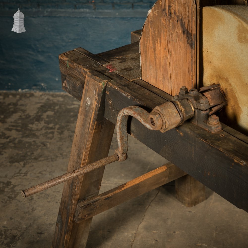 Sandstone Grindstone, Bench Mounted