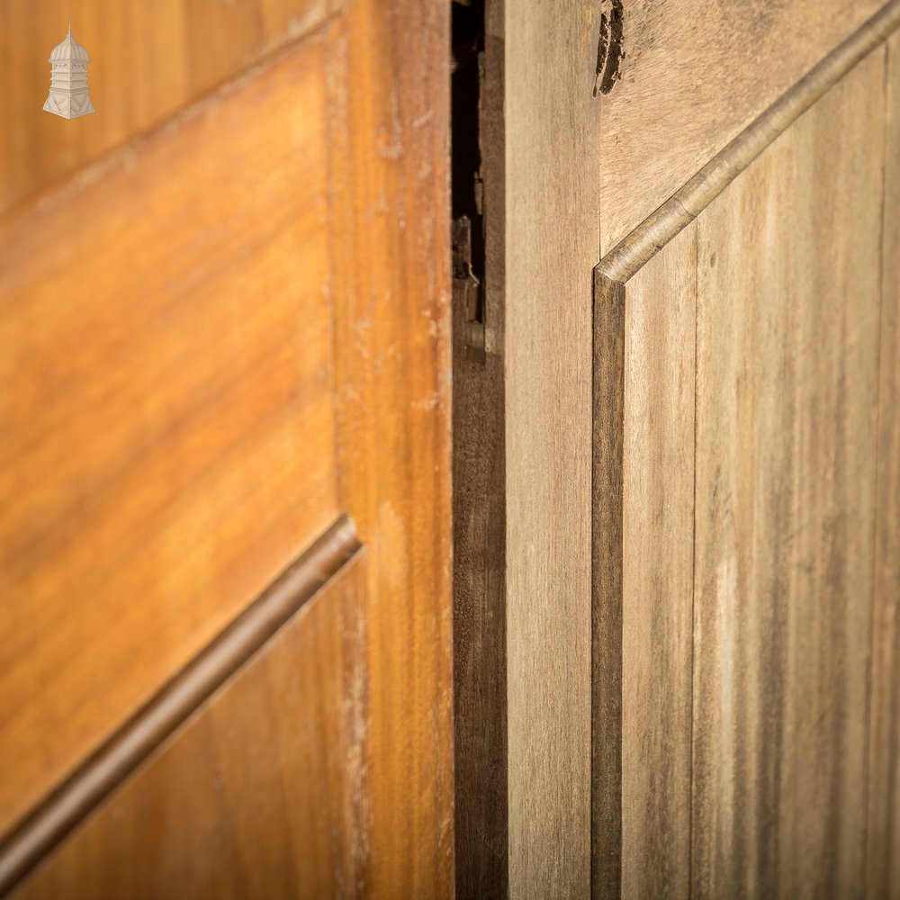 Paneled Mahogany Internal Doors, Set of 2, Early 20th C