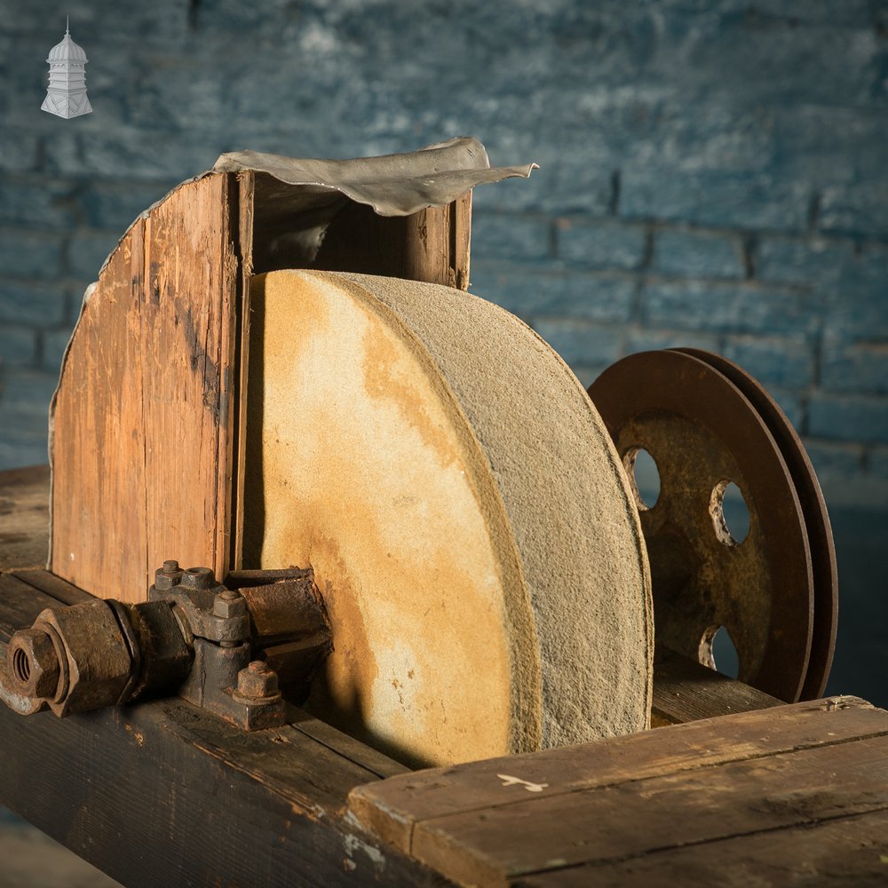 Sandstone Grindstone, Bench Mounted