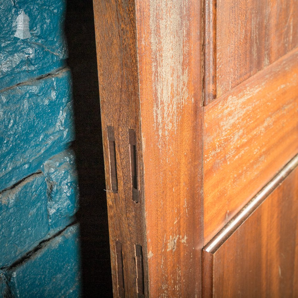 Paneled Mahogany Internal Doors, Set of 2, Early 20th C