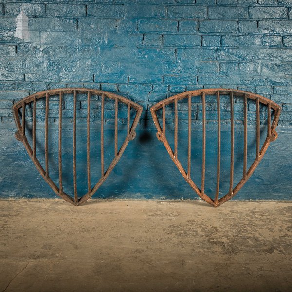 Equine Corner Feed Baskets, Pair - Wrought Iron