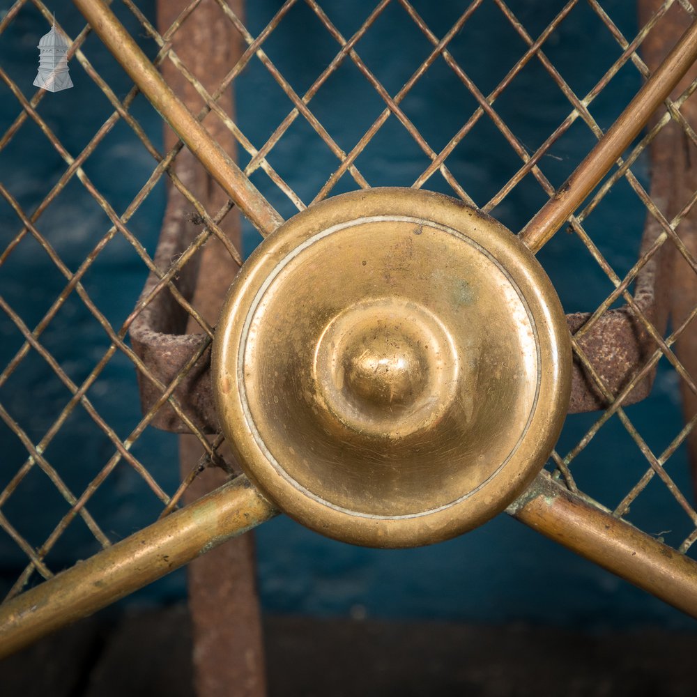 Hook on Fireguard, Georgian Brass Peacock Fan Spark Screen