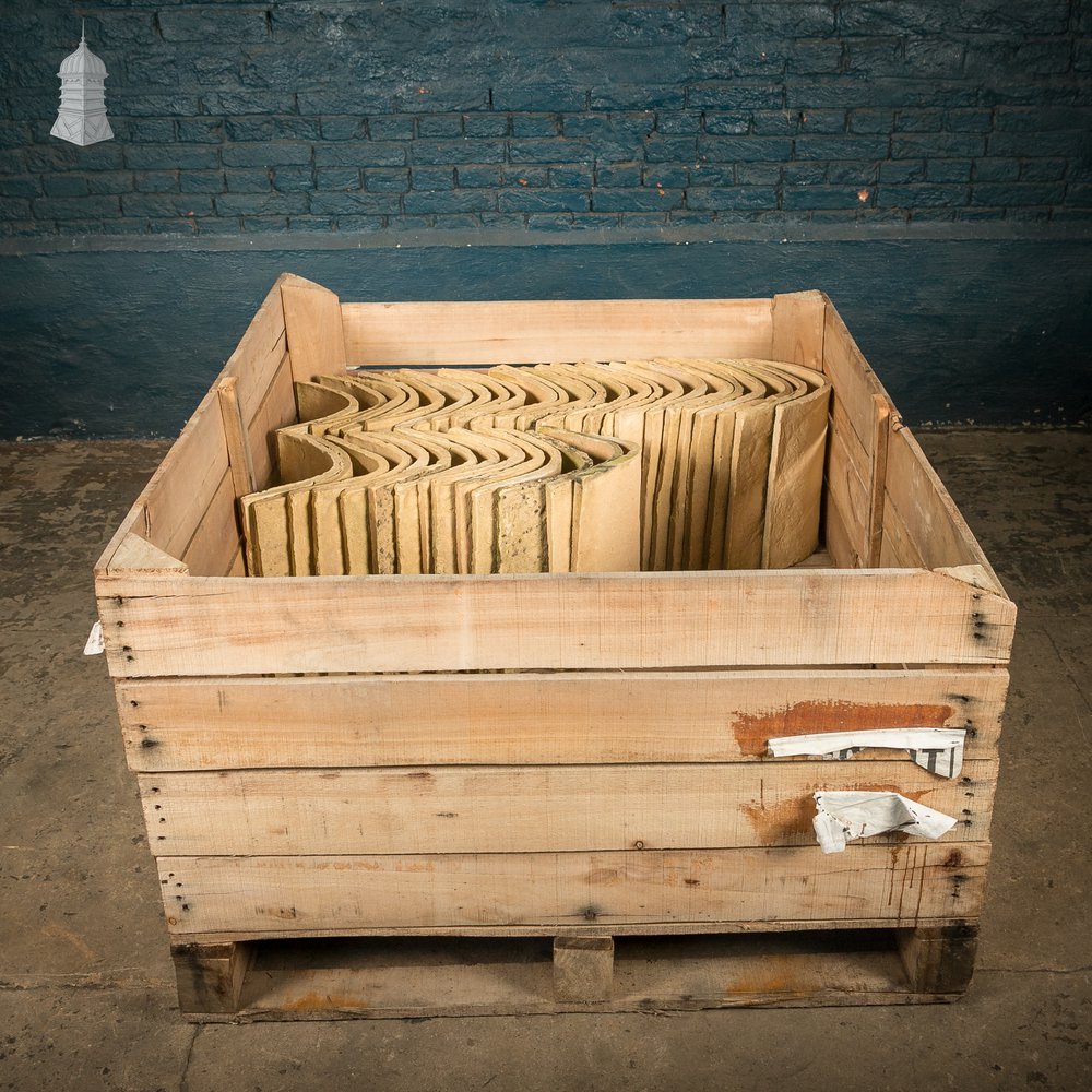 Buff Hogs Back Ridge Tiles, Batch of 36 Reclaimed