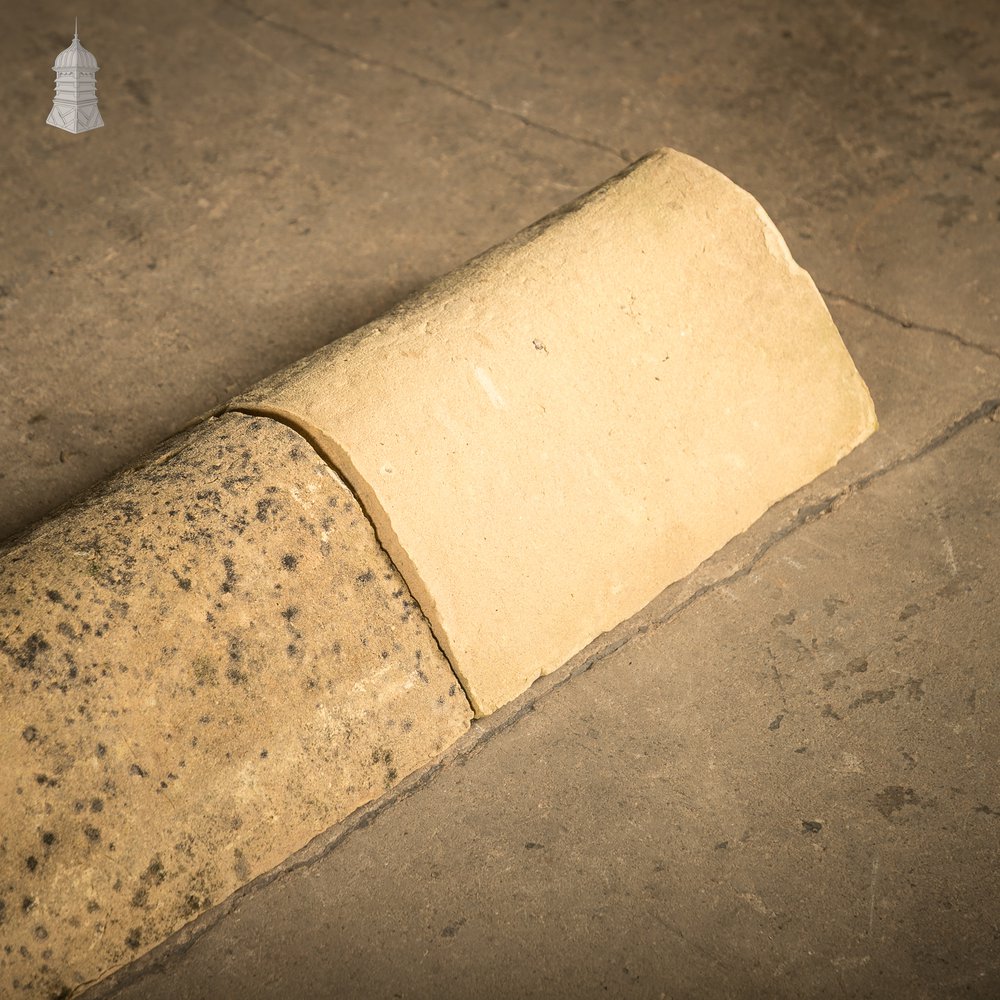 Buff Hogs Back Ridge Tiles, Batch of 36 Reclaimed