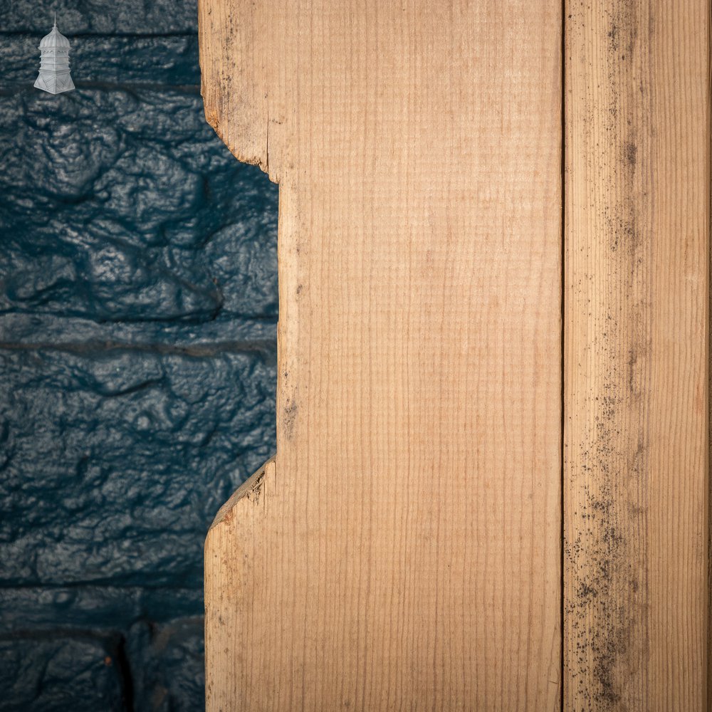 Curved Pine Panels, Late 19th C with Carved Floral Detail, Pair