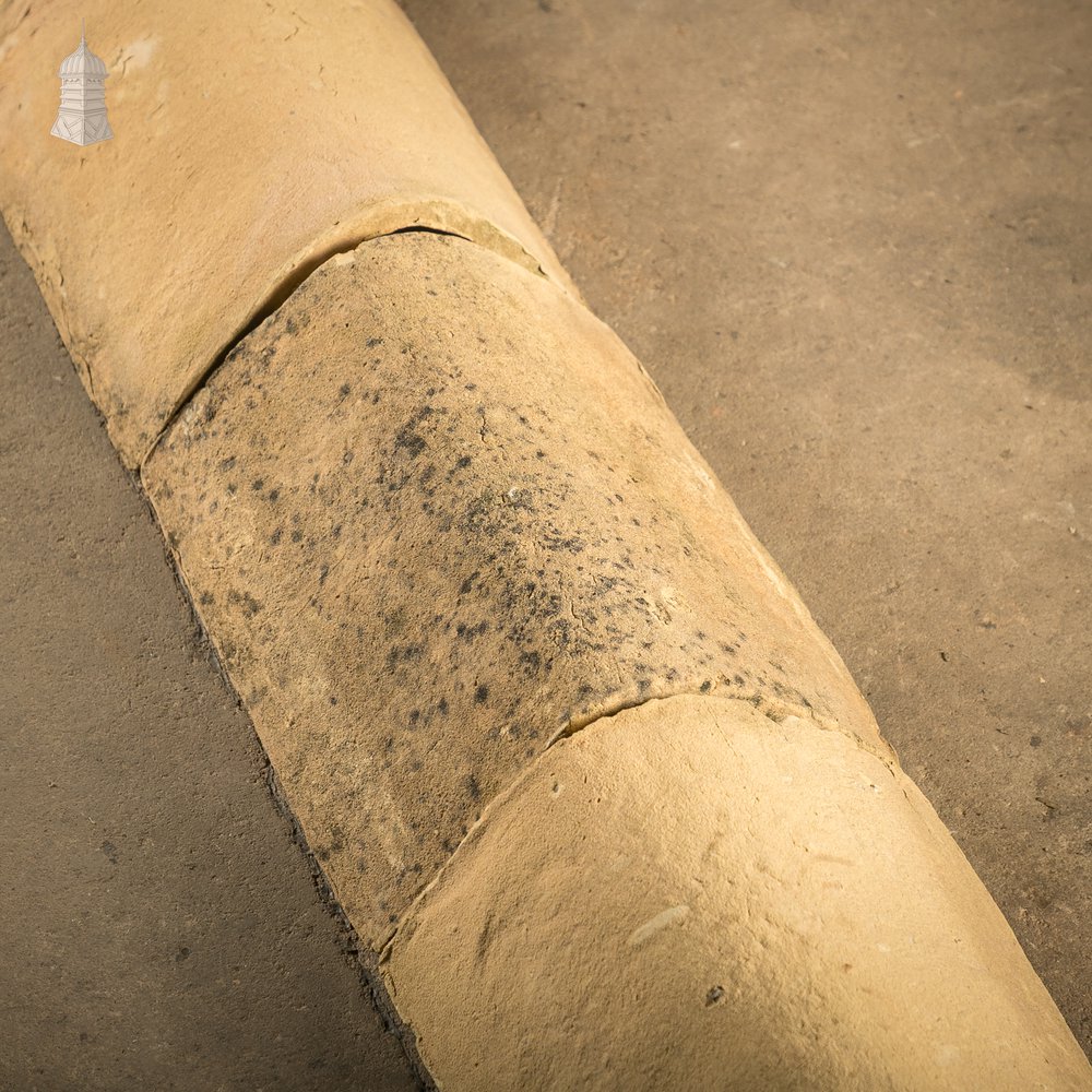 Buff Hogs Back Ridge Tiles, Batch of 36 Reclaimed