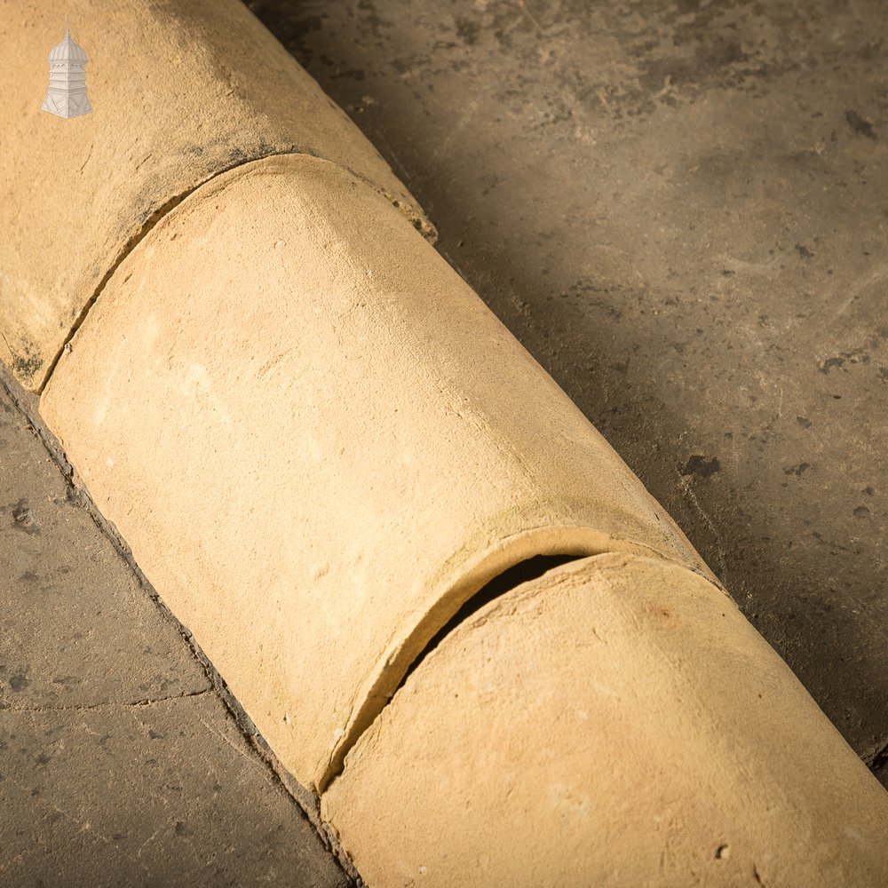Buff Hogs Back Ridge Tiles, Batch of 36 Reclaimed