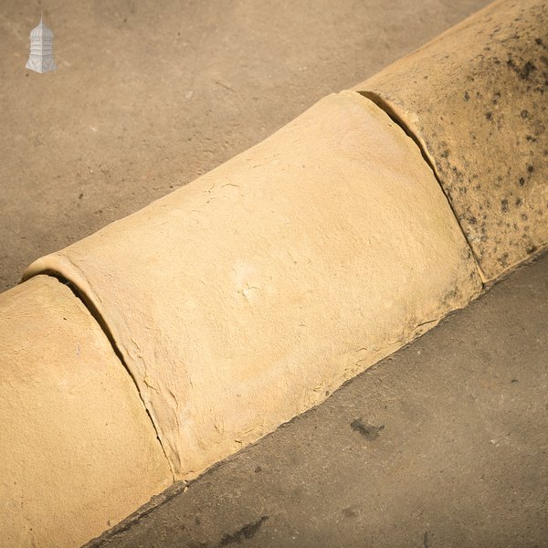 Buff Hogs Back Ridge Tiles, Batch of 36 Reclaimed