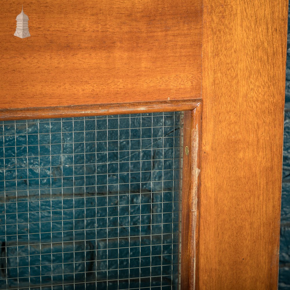 Glazed Internal Door, Mahogany with Wired Glass