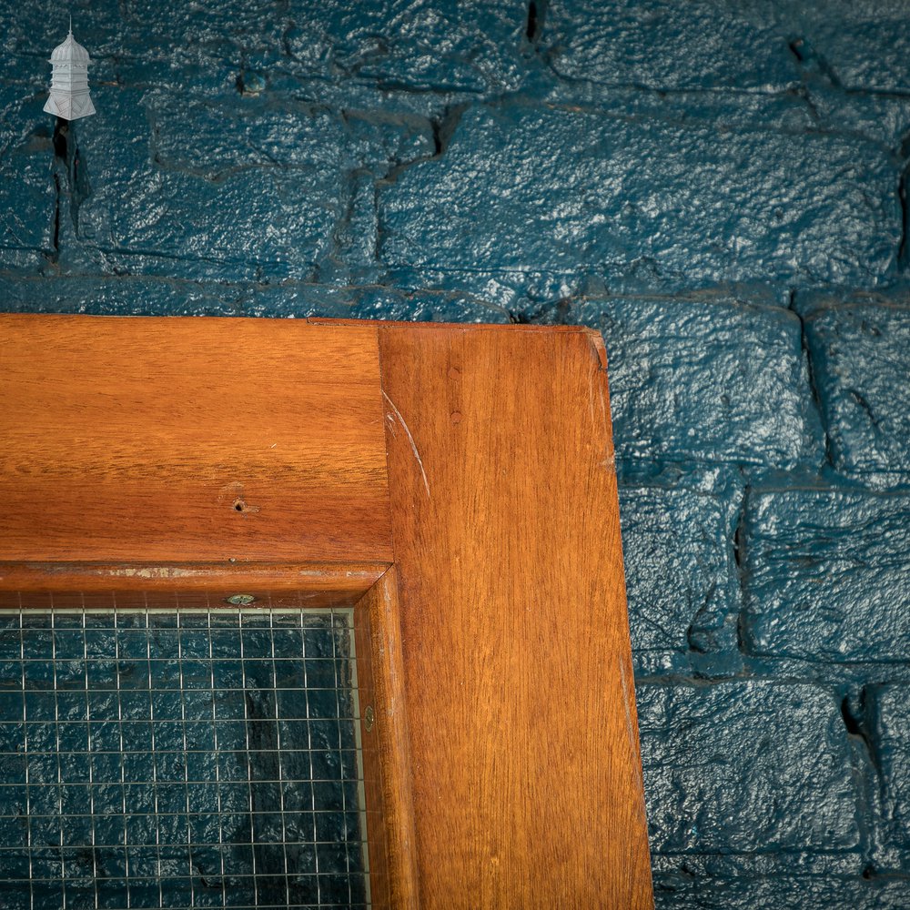 Glazed Internal Door, Mahogany with Wired Glass