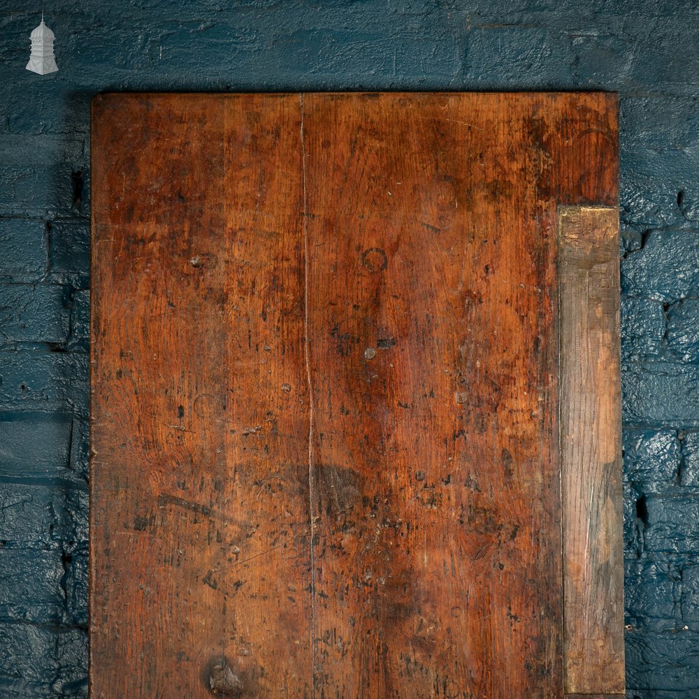 Iroko Worktop, 2.9 Metres Long, Reclaimed From a School Science Lab With Upstand and Sink Cut Out