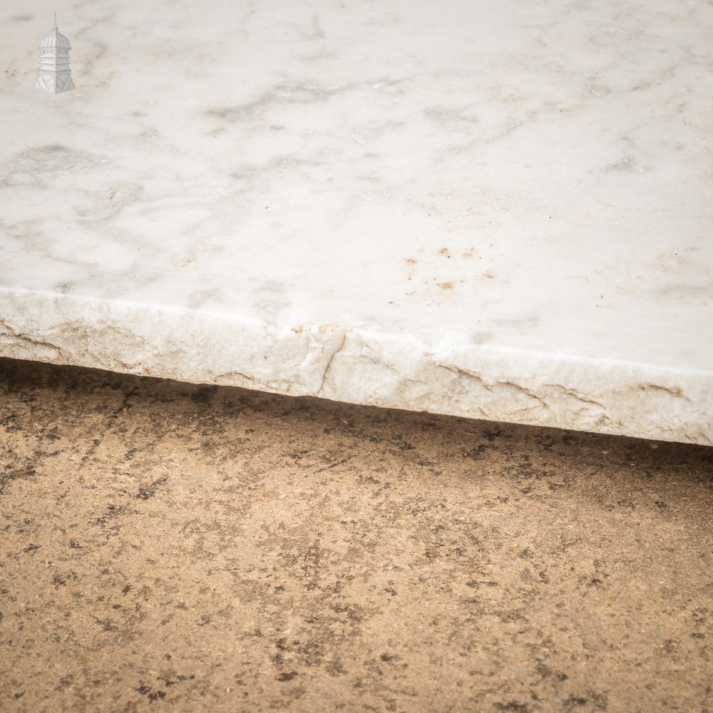 Marble Sink Surround, White Curved Front Marble Worktop with Circular Sink Aperture