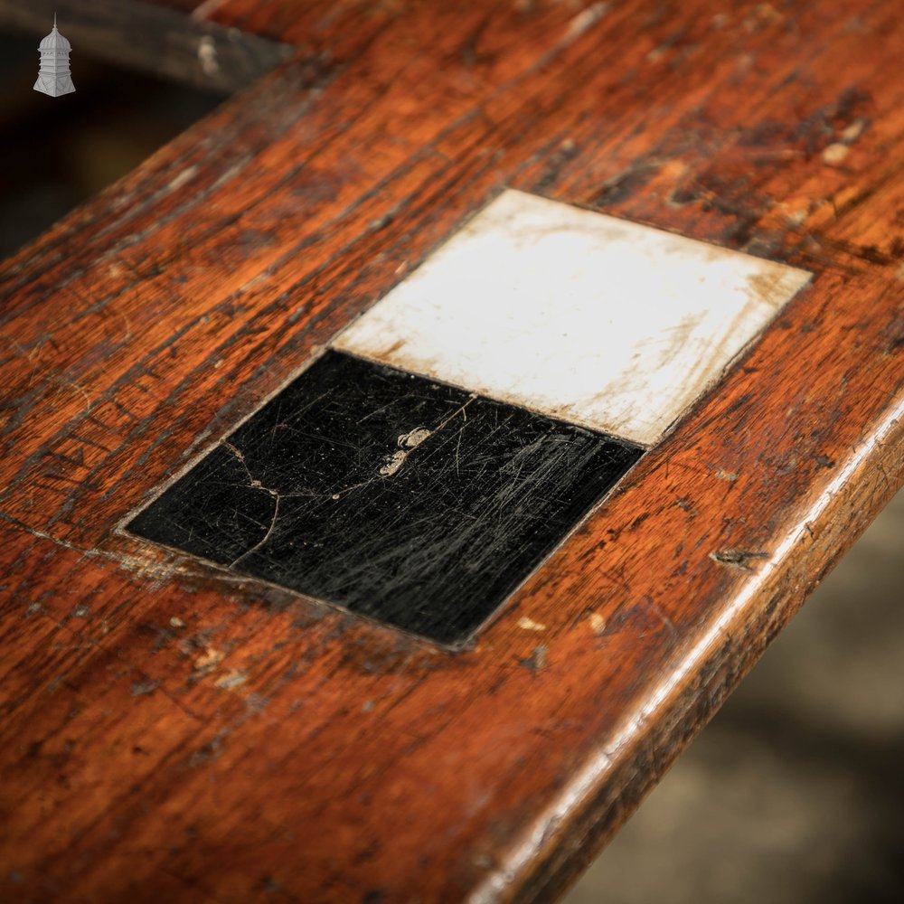 Iroko Worktop, 4.5 Metres Long, Reclaimed From a School Science Lab With Upstand and Sink Cut Out