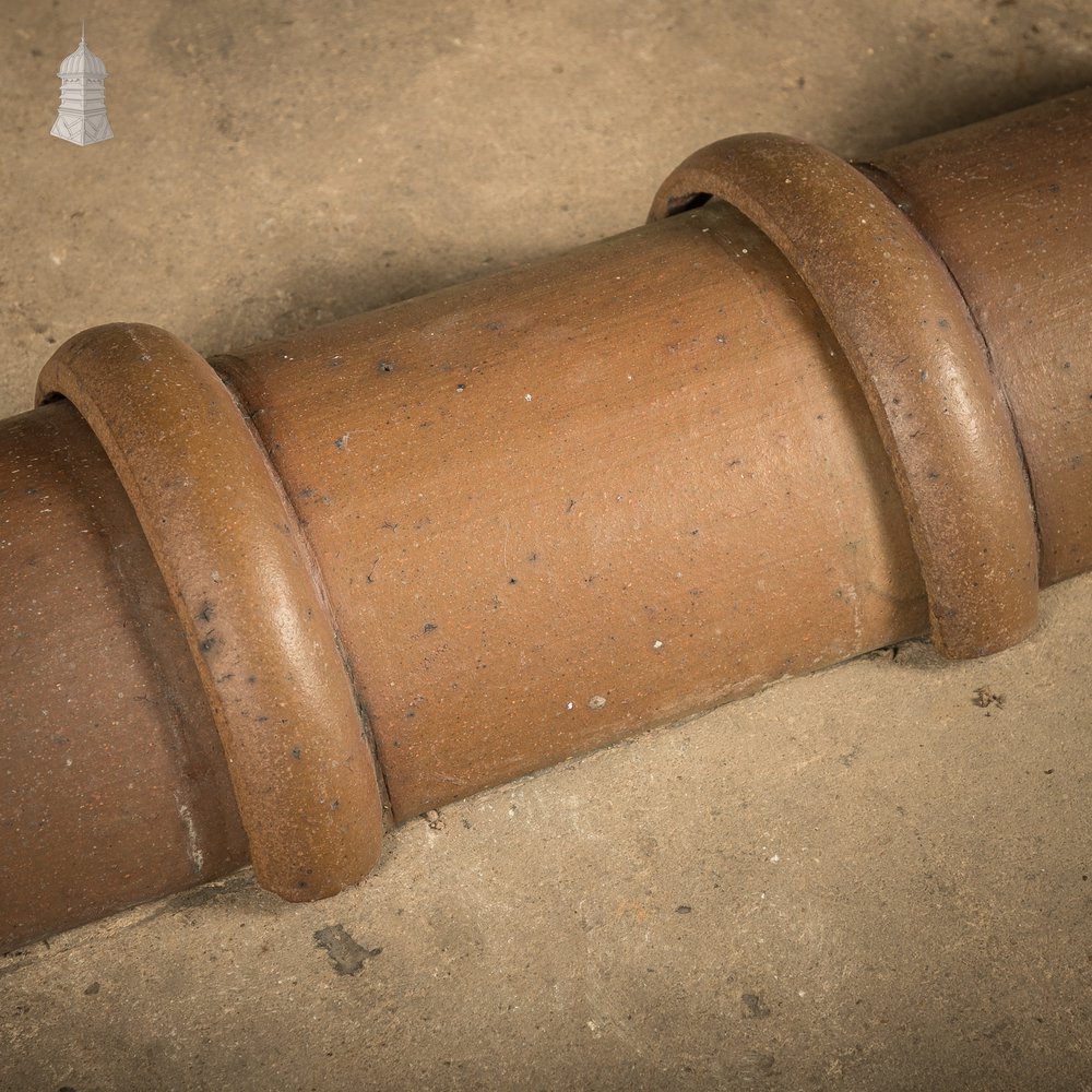 Capped Interlocking Terracotta Ridge Tiles, Batch of 23