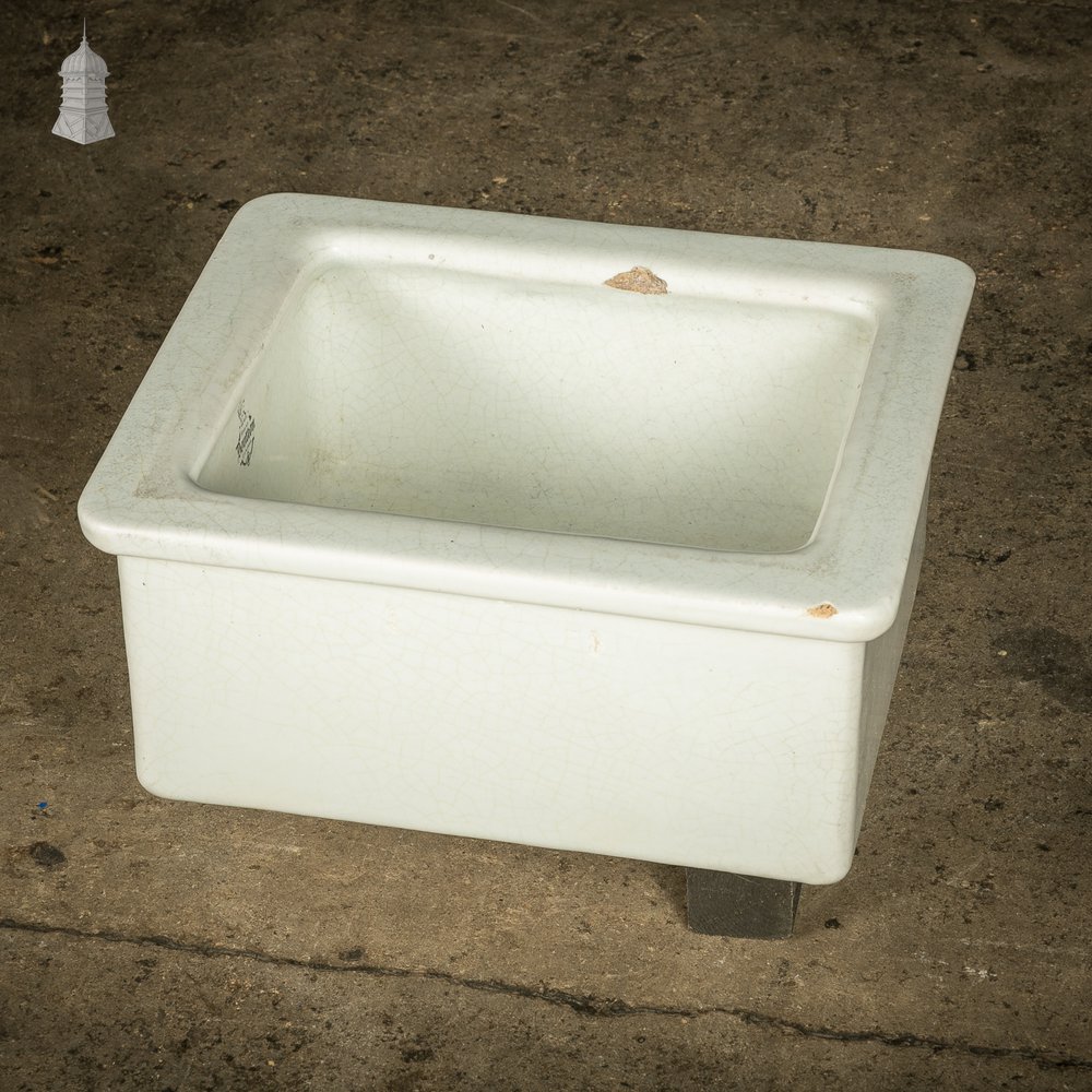 Laboratory Sink, White Glazed Small Belfast Sink by Royal Doulton