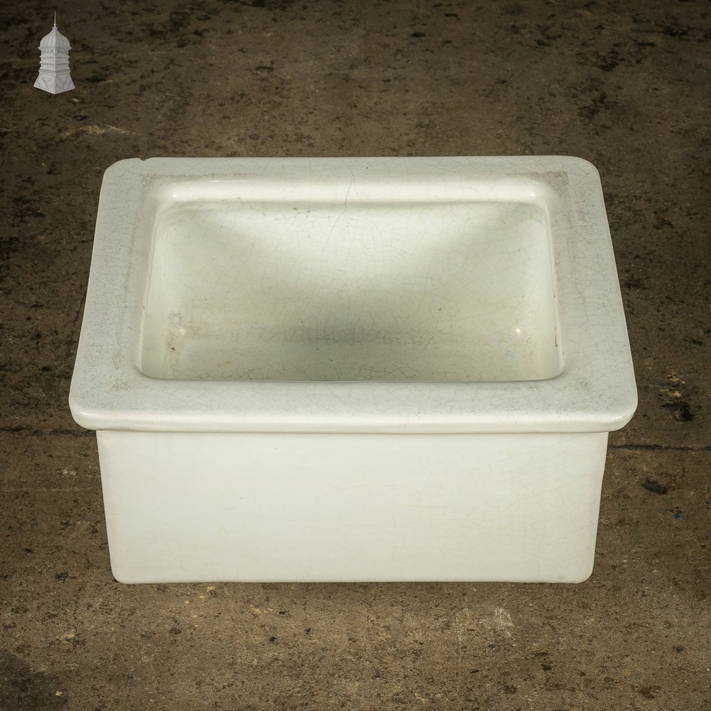 Laboratory Sink, White Glazed Small Belfast Sink by Royal Doulton