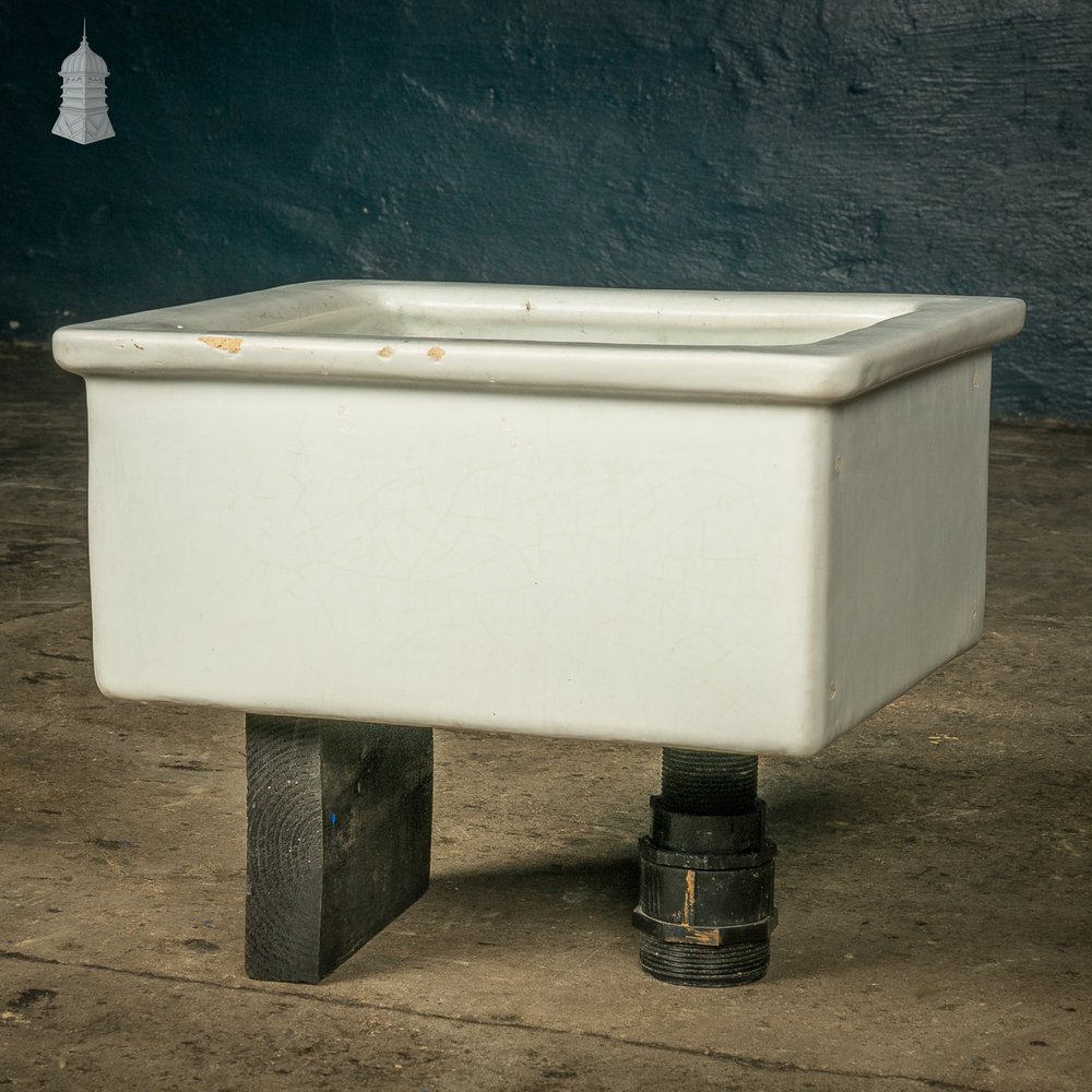 Laboratory Sink, White Glazed Small Belfast Sink by Royal Doulton