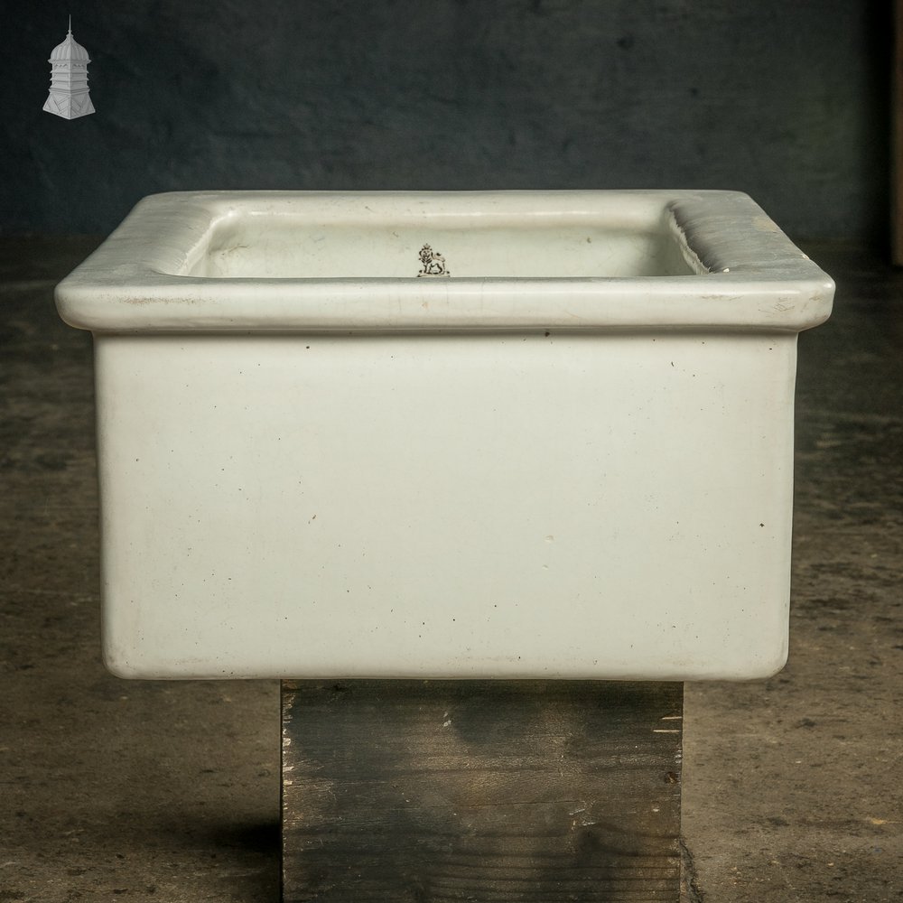 Laboratory Sink, White Glazed Small Belfast Sink by Royal Doulton