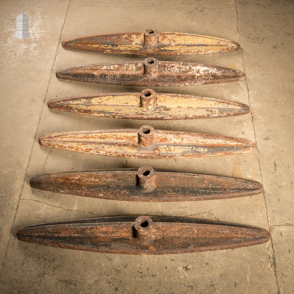 Industrial Tie Plates, Set of 6 Heavy Duty Wall Ties
