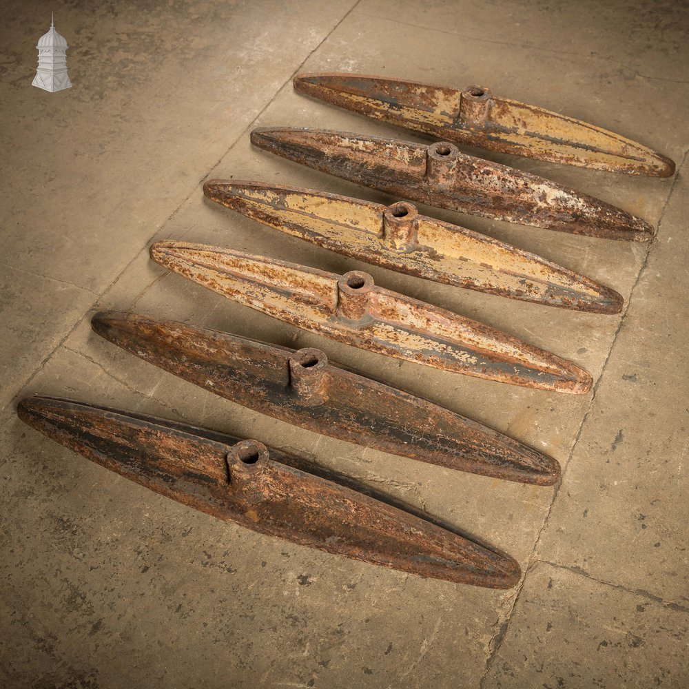 Industrial Tie Plates, Set of 6 Heavy Duty Wall Ties