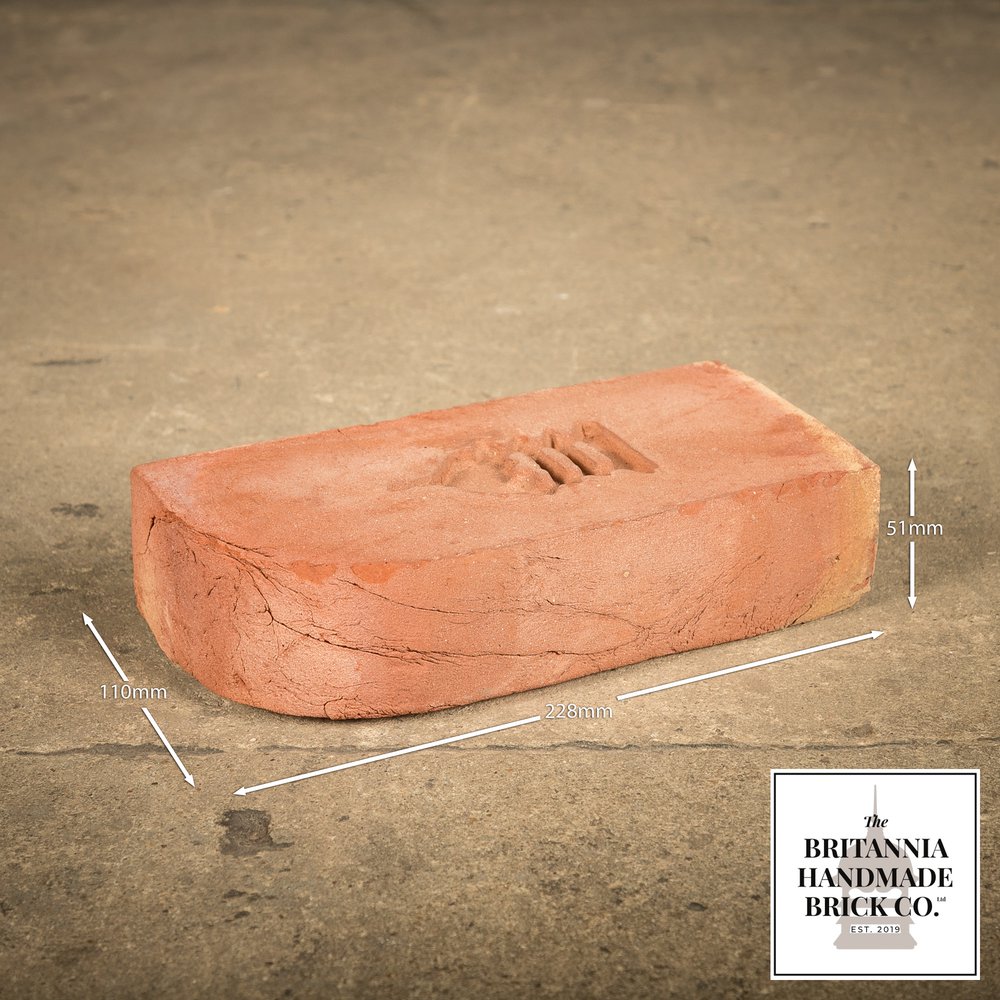 2” Single Bullnose, Handmade Period Style Red Brick