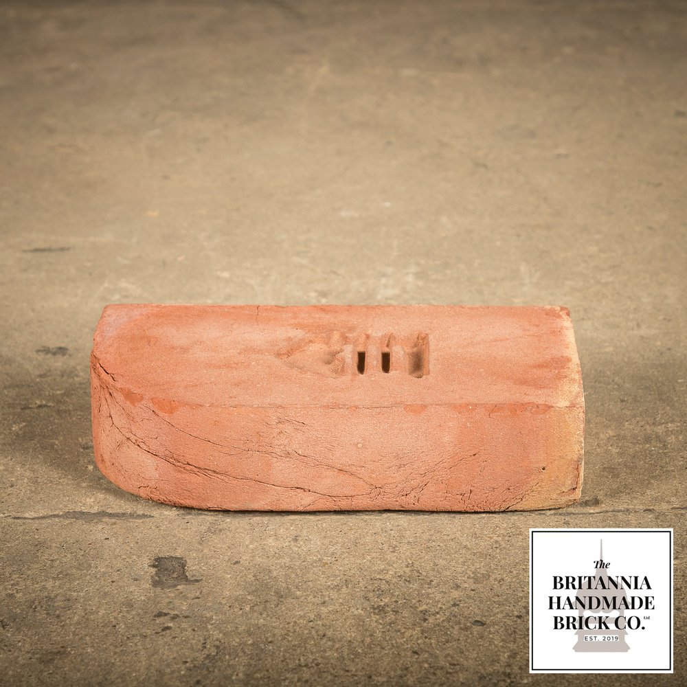 2” Single Bullnose, Handmade Period Style Red Brick