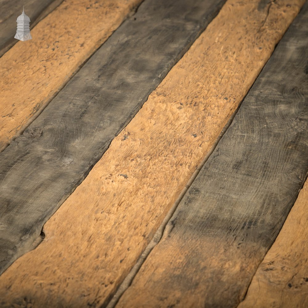 Bog Oak Boards, Cut from Reclaimed Riverband Pilings - 168 Square Metres