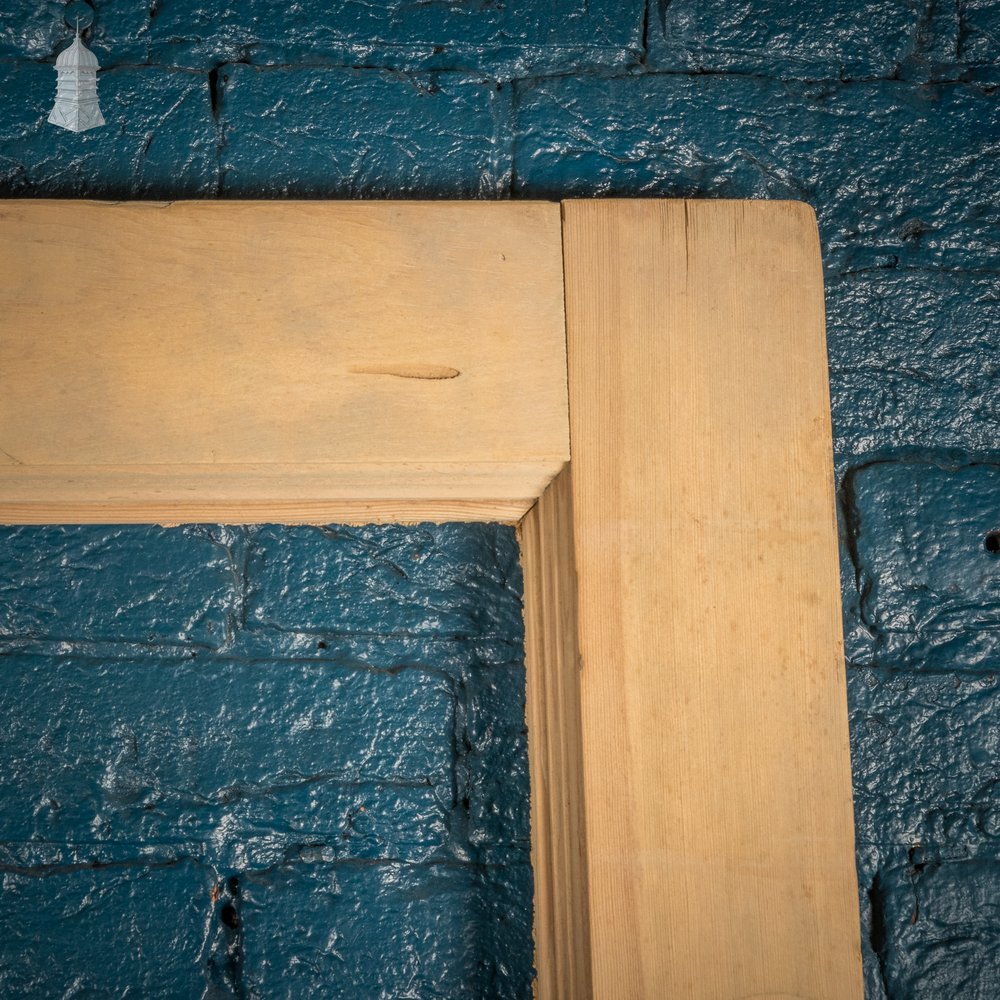 Glazed Pine Door, 1930s Moulded Paneled Door