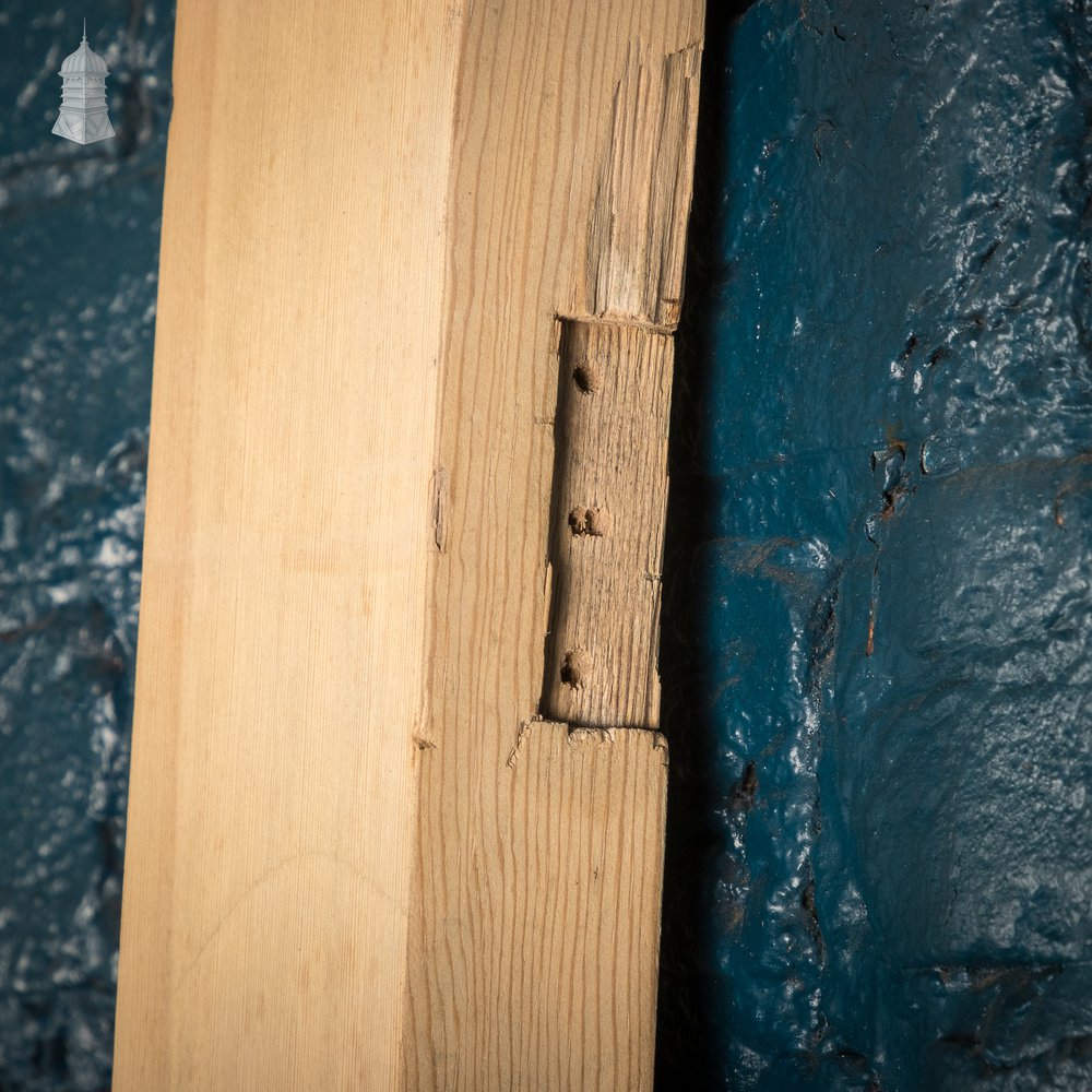 Glazed Pine Door, 1930s Moulded Paneled Door