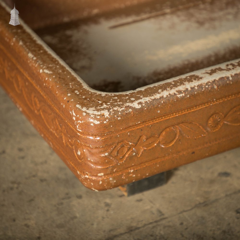 Edwardian Trough Sink, Shallow Salt Glazed