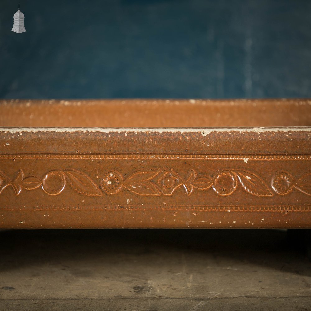 Edwardian Trough Sink, Shallow Salt Glazed