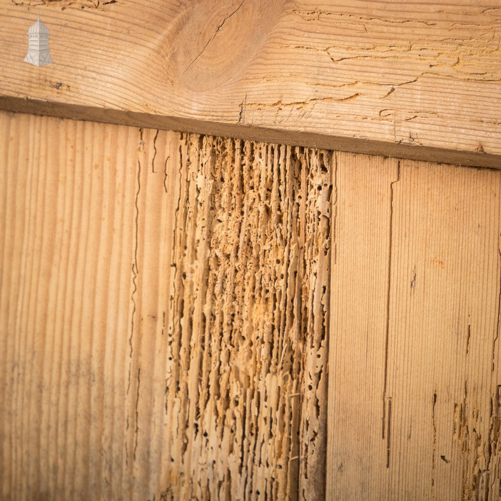 Pine Beadboard Door, 19th C Ledged Cottage Door