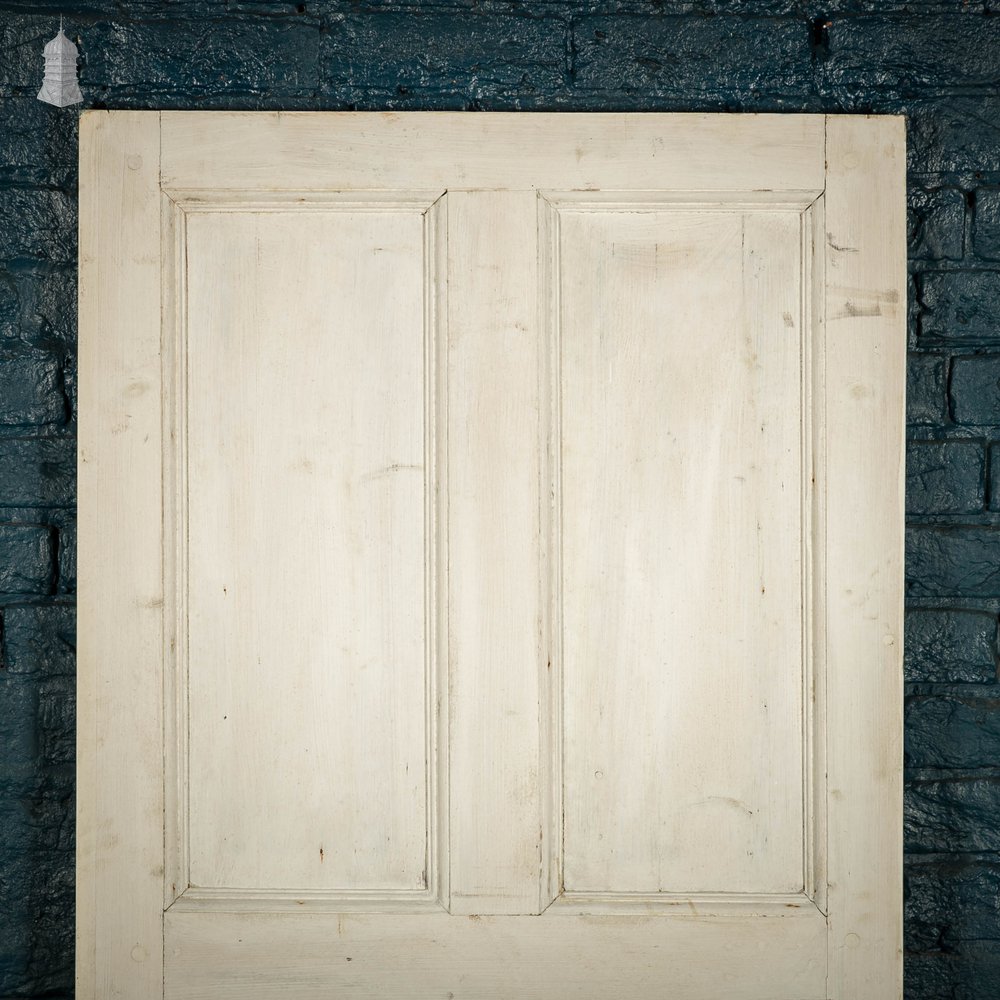 Pine Paneled Door, 4 Panel White Painted