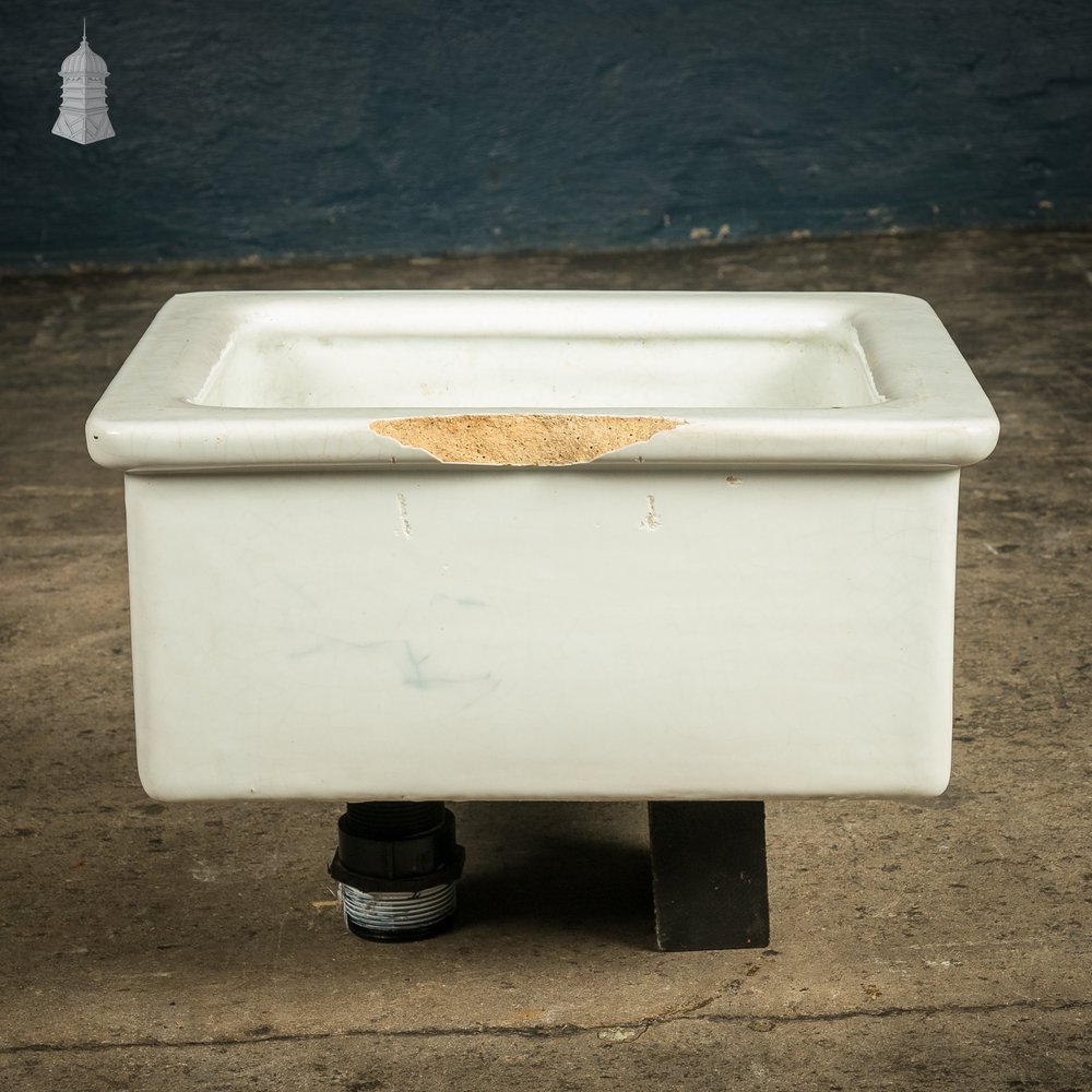 Laboratory Sink, White Glazed Small Belfast Sink by Royal Doulton