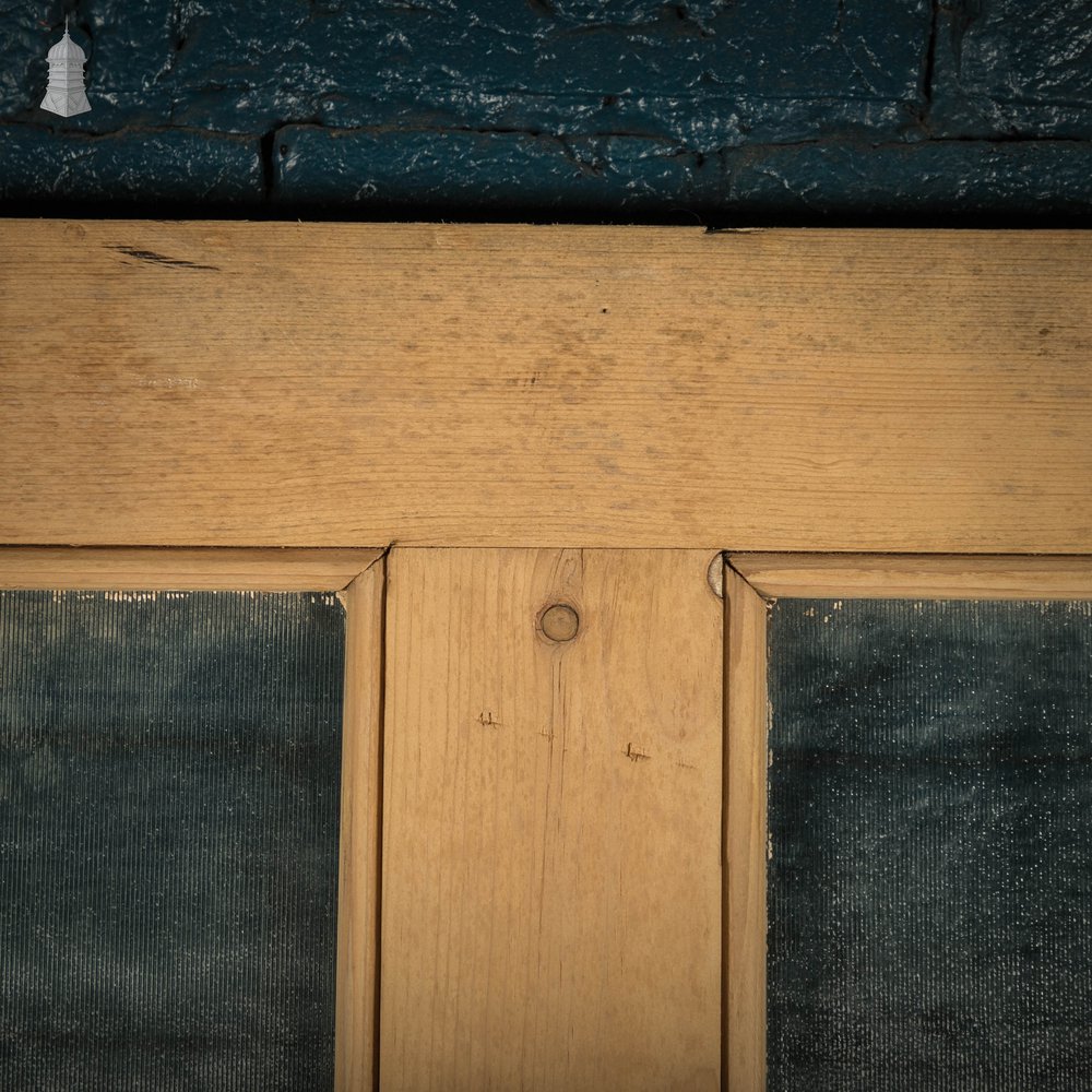 Half Glazed Door, Victorian Pine with ‘Ribbed’ Style Textured Glazing