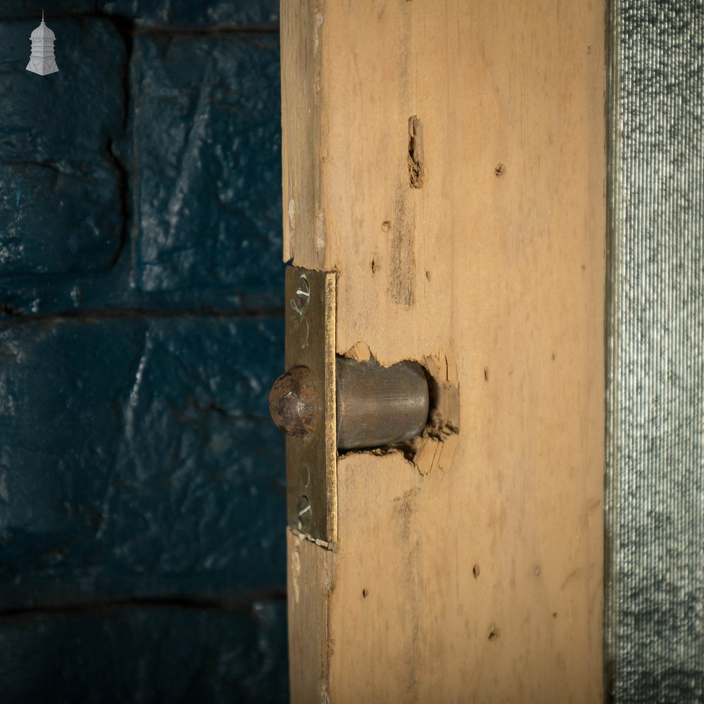 Half Glazed Door, Victorian Pine with ‘Ribbed’ Style Textured Glazing