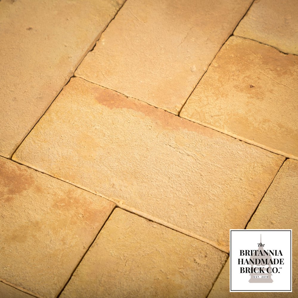 10 x 5" Buff Floor Brick, Period Style Handmade Paver