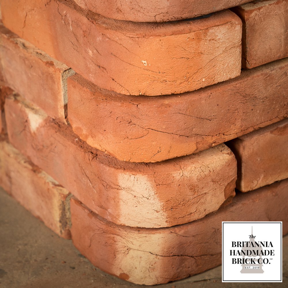 2” Single Bullnose, Handmade Period Style Red Brick