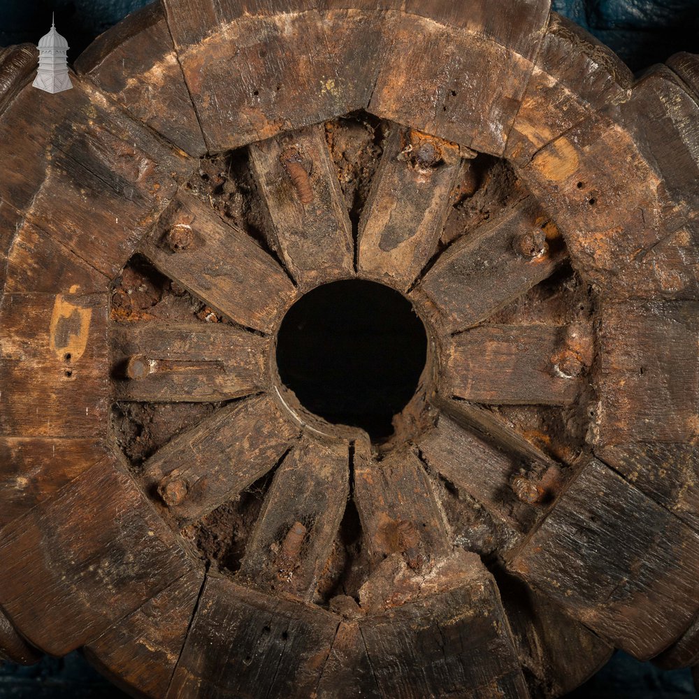 5ft Ship’s Helm / Wheel, Teak and Brass