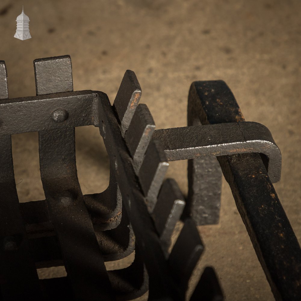 Fire Grate and Andirons, Cast Iron