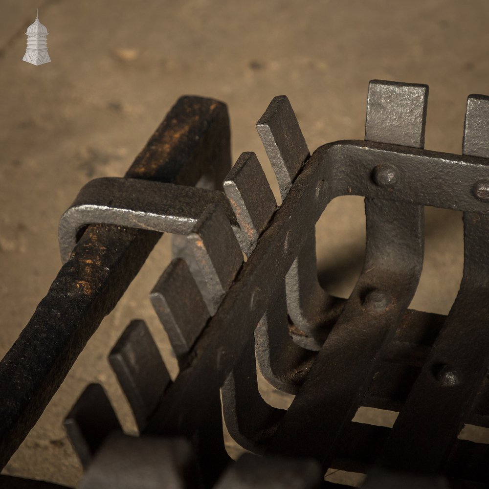 Fire Grate and Andirons, Cast Iron