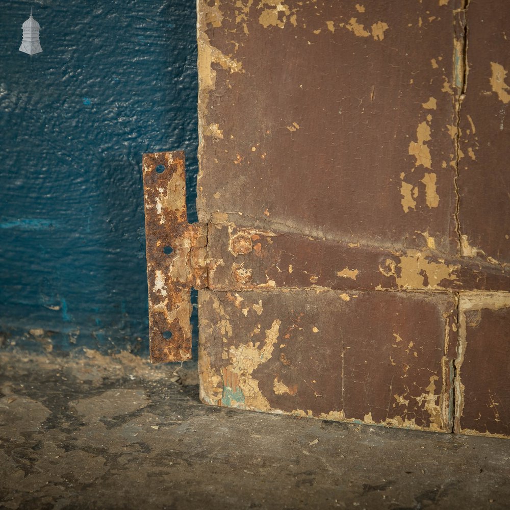 Pine Cupboard Door Pair, Distressed Paint