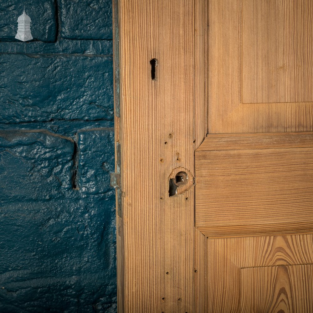 Pitch Pine Door, 19th C 6 Panel Internal Door