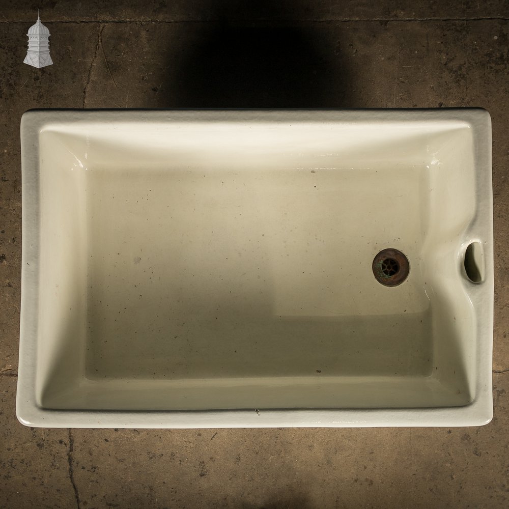 Belfast Butler Sink, Weir Overflow, White Glaze