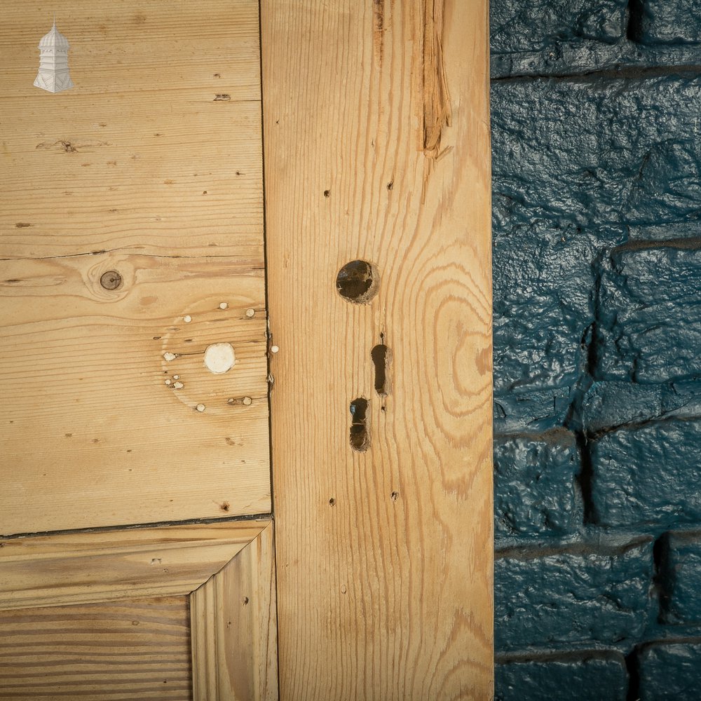 Internal Paneled Door, 19th C Pine for Reglazing