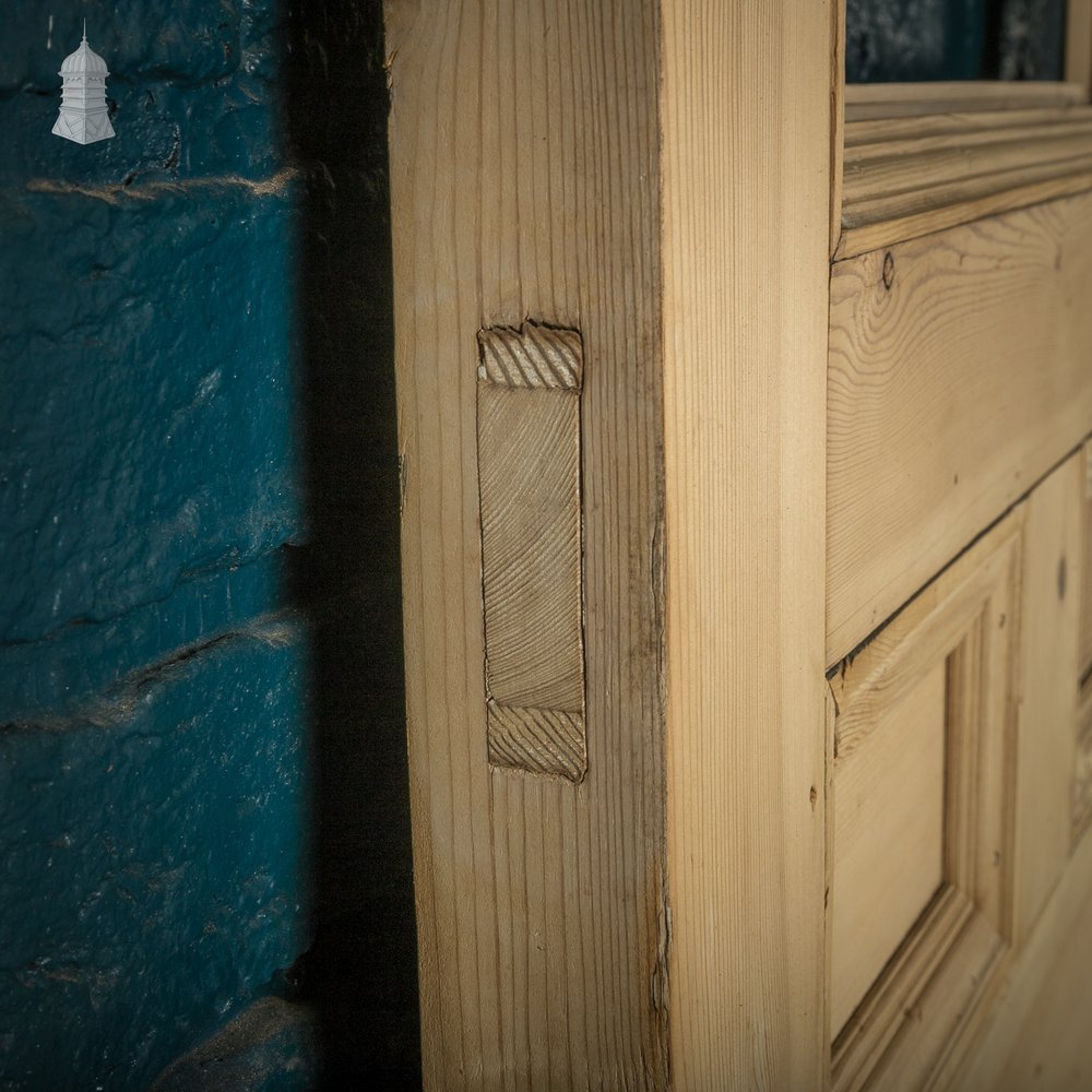 Internal Paneled Door, 19th C Pine for Reglazing