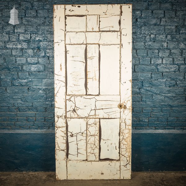 6 Panel Door, Distressed Paint Finish