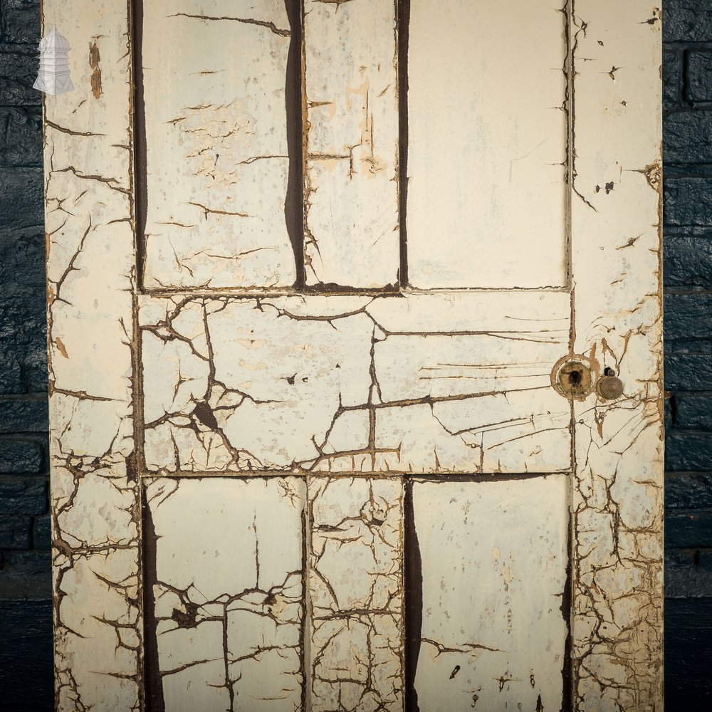 6 Panel Door, Distressed Paint Finish